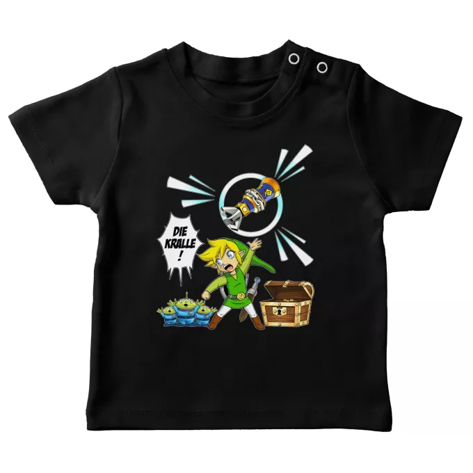 Baby T-shirts Parodie auf Zelda Link and die Aliens