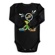 Link Langärmliges Baby Strampler “Link and die Aliens” – Parodie auf Zelda