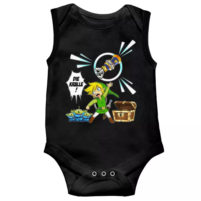 ärmelloser Baby Strampler Parodie auf Zelda Link and die Aliens