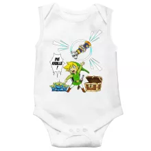Link ärmelloser Baby Strampler “Link and die Aliens” – Parodie auf Zelda