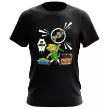 Link T-Shirt “Link and die Aliens” – Parodie auf Zelda