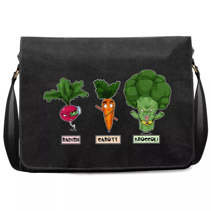 Bolsos bandolera en Lona Parodia Dragon Ball Z -DBZ Son Gokū, Raditz y Broly