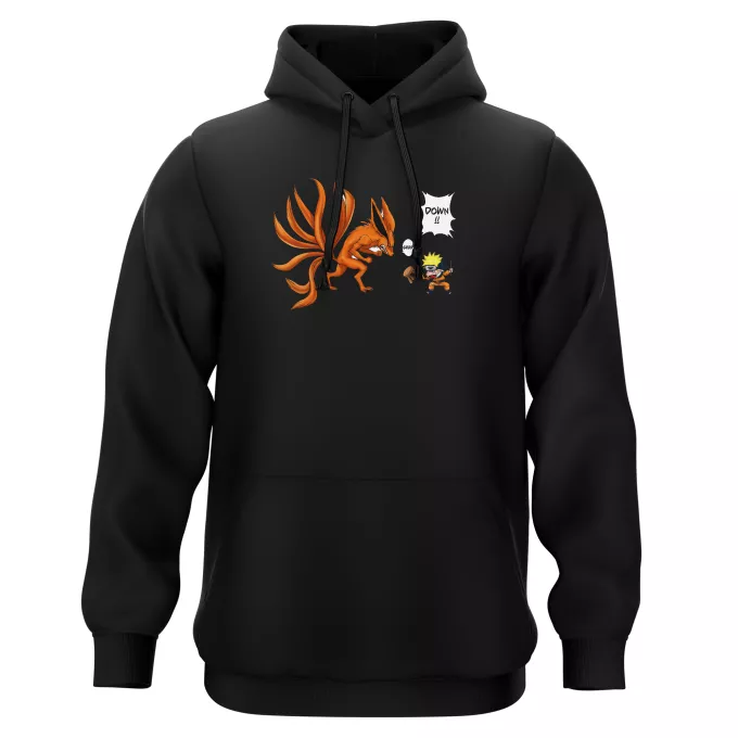 Hooded Sweatshirts Parody of Naruto Naruto and Kyubi