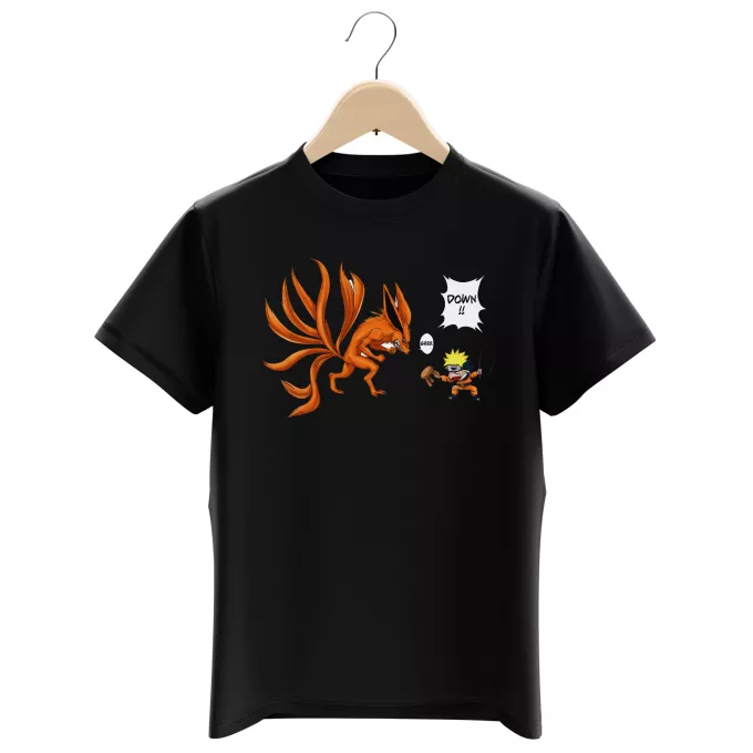 Boys Kids T-shirts Parody of Naruto Naruto and Kyubi