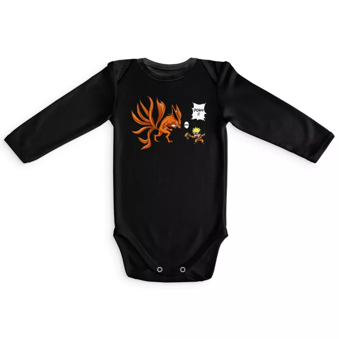 Long sleeve Baby Bodysuits Parody of Naruto Naruto and Kyubi