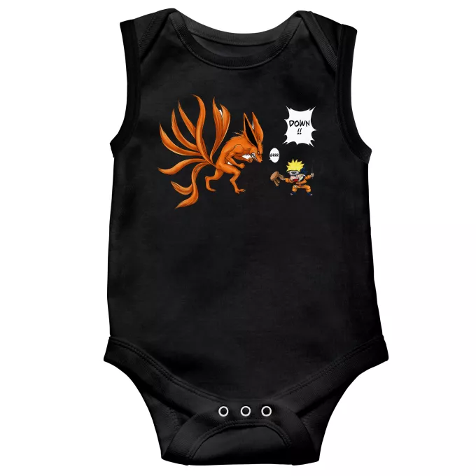 Sleeveless Baby Bodysuits Parody of Naruto Naruto and Kyubi