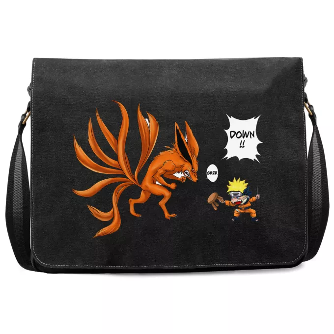 Premium Messenger Bag Parody of Naruto Naruto and Kyubi