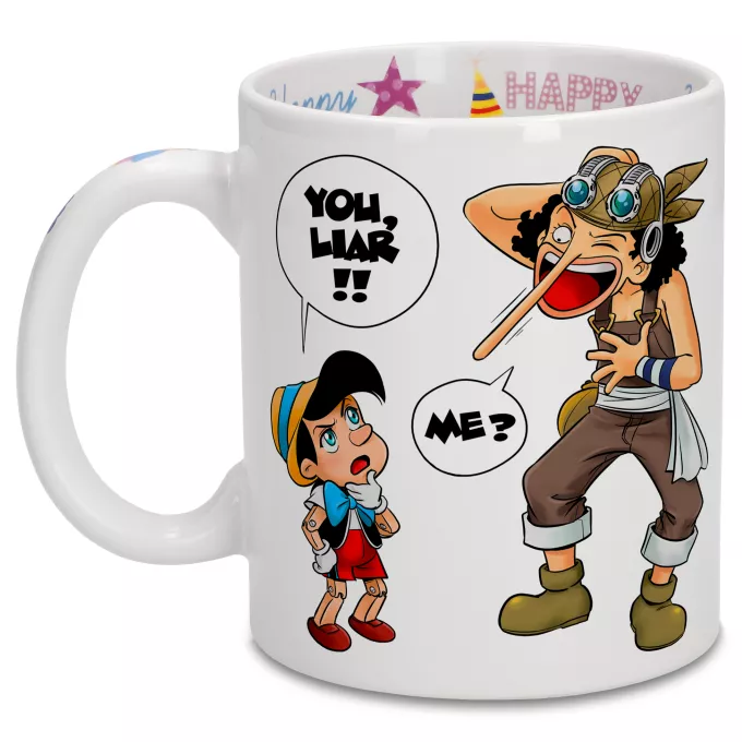 Happy Birthday Mugs Parody of One Piece Usopp