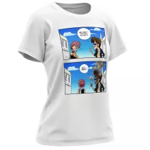 T-shirt Femme Natsu Dragnir « Hey mec, t'as pas du feu ? » – Parodie Fairy Tail