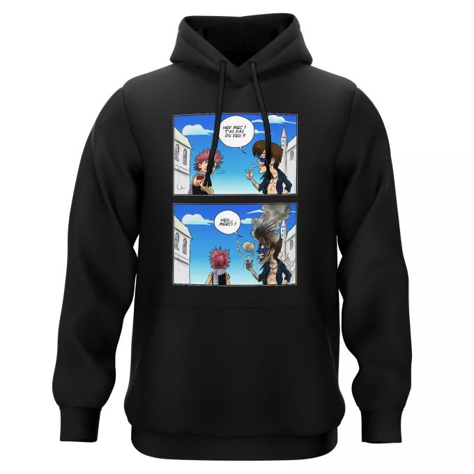 Sweat-shirts à Capuche Parodie Fairy Tail Hey mec, t'as pas du feu ? - Natsu Dragnir