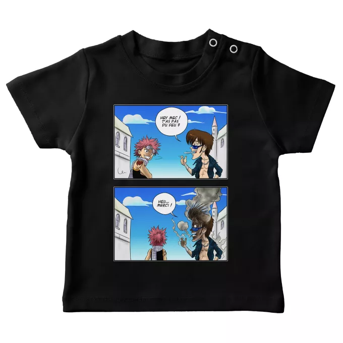 T-shirts bébé Parodie Fairy Tail Hey mec, t'as pas du feu ? - Natsu Dragnir