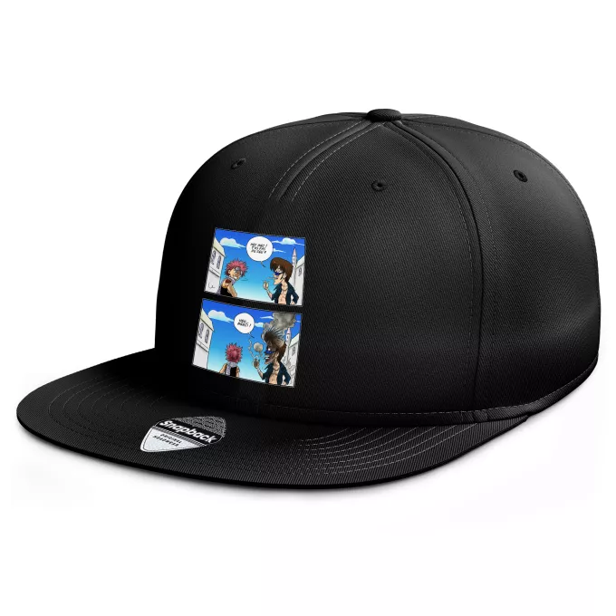 Casquette Rap Snapback Parodie Fairy Tail Hey mec, t'as pas du feu ? - Natsu Dragnir