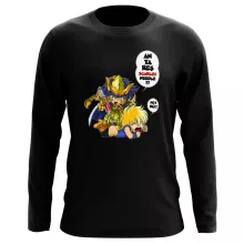 Scorpio Milo Langarm T-Shirt “Gold Saint Scorpio Milo (englische Fassung)” – Parodie auf Saint Seiya