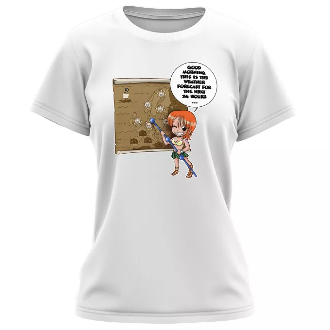 Women T-shirts Parody of One Piece Nami and Vivi