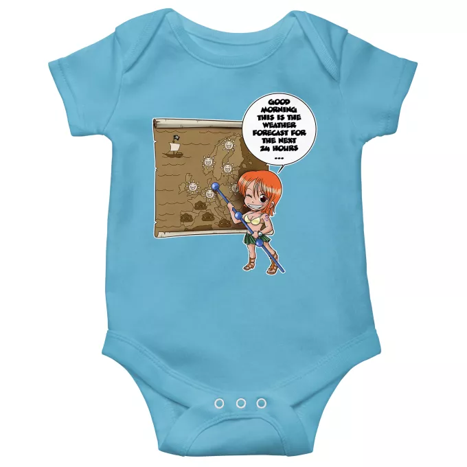 Short-sleeved baby bodysuit (boys) Parody of One Piece Nami and Vivi