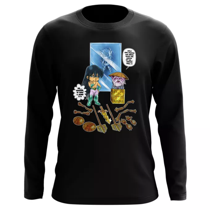 Long sleeve T-shirts Parody of Knights of the Zodiac - Saint Seiya Dragon Shiryu and Libra Dohko
