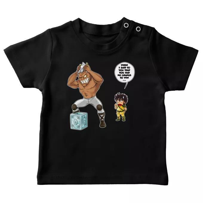 Baby's T-shirts Parody of Knights of the Zodiac - Saint Seiya Pegasus Seiya and Cassios
