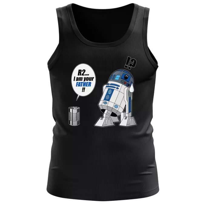 Camisetas de tirantes Hombres Parodia Star Wars R2-D2 - I am your father