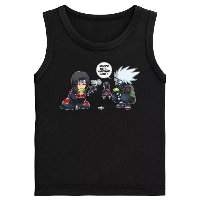 Boys Kids Tank Tops Parody of Naruto Itachi and Kakashi