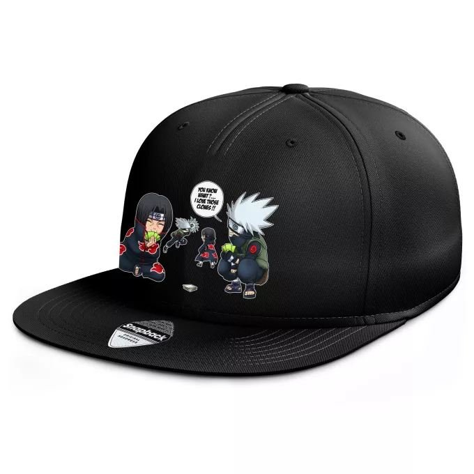 Flat Peak Cap Parody of Naruto Itachi and Kakashi