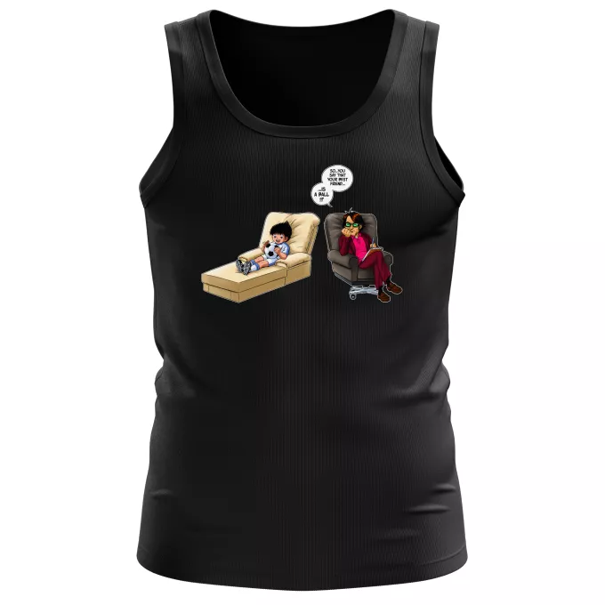 Men Tank Tops Parody of Captain Tsubasa Flash Kicker