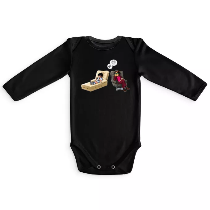 Long sleeve Baby Bodysuits Parody of Captain Tsubasa Flash Kicker