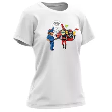 T-shirt Femme Actarus « Papiers du véhicule s'il vous plaît ! » – Parodie Goldorak