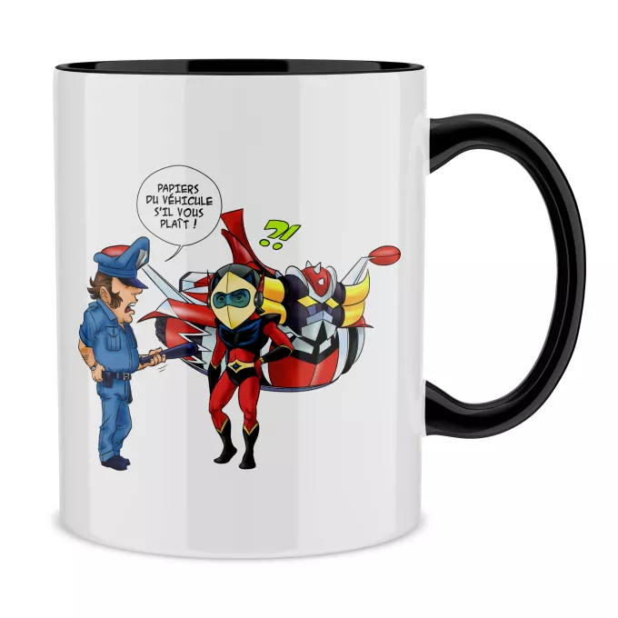 Mugs Parodie Goldorak Papiers du véhicule s'il vous plaît ! - Actarus