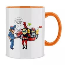 Mug Actarus « Papiers du véhicule s'il vous plaît ! » – Parodie Goldorak