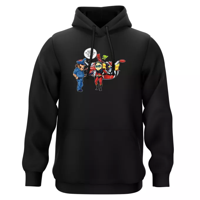 Sweat-shirts à Capuche Parodie Goldorak Papiers du véhicule s'il vous plaît ! - Actarus