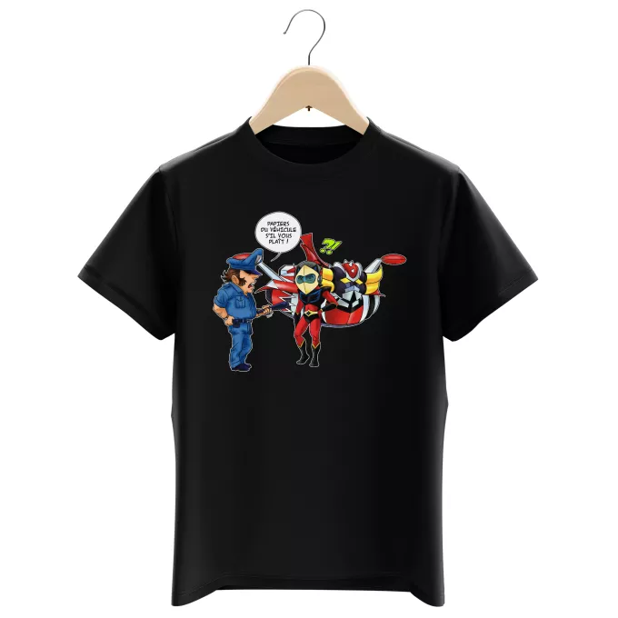 T-shirts Enfants Garçons Parodie Goldorak Papiers du véhicule s'il vous plaît ! - Actarus