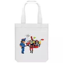 totebag Actarus « Papiers du véhicule s'il vous plaît ! » – Parodie Goldorak