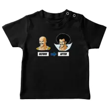 Mister Satan Baby's T-shirt “Mister Satan and Nappa” – Dragon Ball Z parody