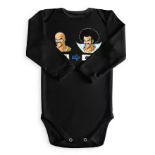 Mister Satan Long sleeve Baby Bodysuit “Mister Satan and Nappa” – Dragon Ball Z parody