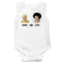 Mister Satan Sleeveless Baby Bodysuit “Mister Satan and Nappa” – Dragon Ball Z parody