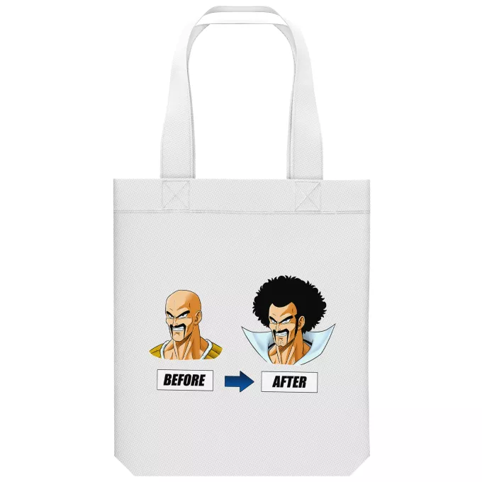 Organic Cotton Tote Bag Parody of Dragon Ball Z - DBZ Mister Satan and Nappa