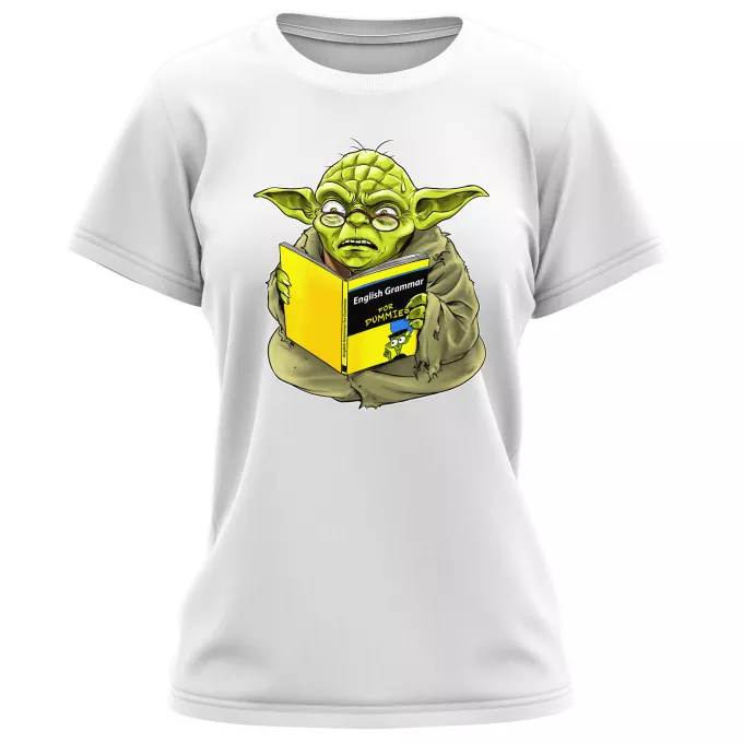 Women T-shirts Parody of Star Wars Yoda