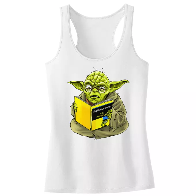 Girls Kids Tank Top Parody of Star Wars Yoda