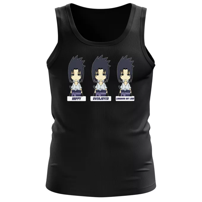 Men Tank Tops Parody of Naruto Sasuke