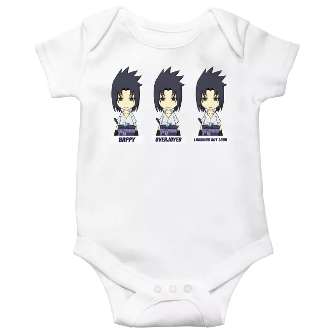 Short sleeve Baby Bodysuits Parody of Naruto Sasuke