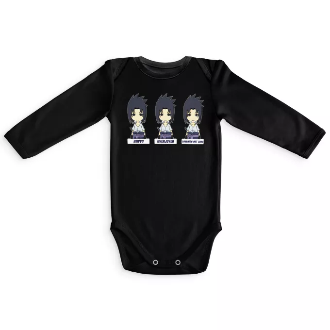 Long sleeve Baby Bodysuits Parody of Naruto Sasuke