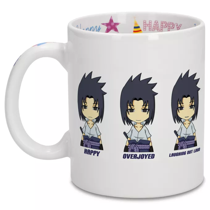 Happy Birthday Mugs Parody of Naruto Sasuke