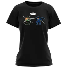 Roronoa Zoro Women T-shirt “Roronoa Zoro Vs Zorro” – One Piece parody