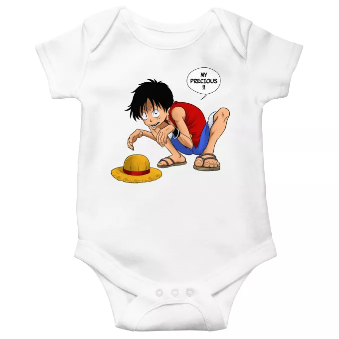 Fatinho de manga curta para bebé Paródia One Piece