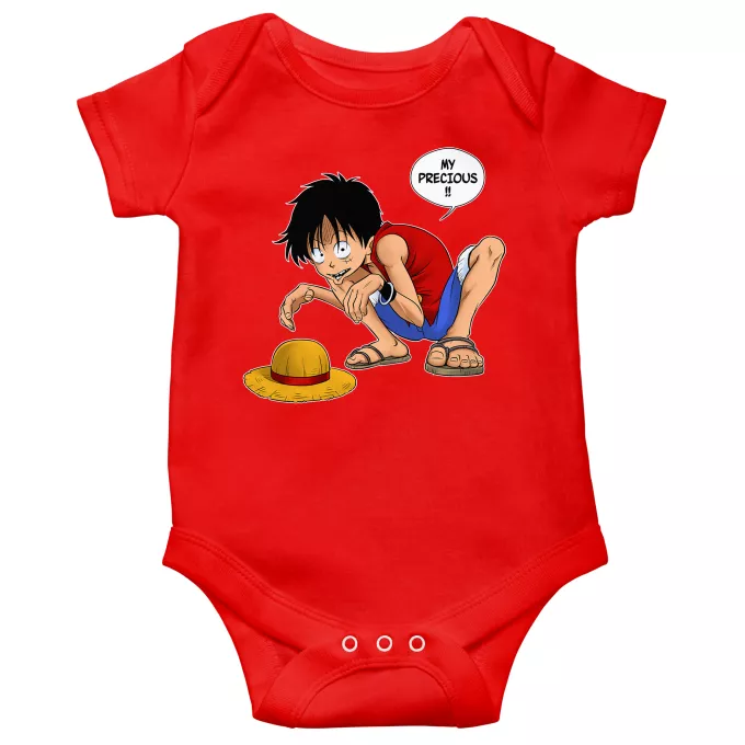 Fatinho de manga curta para bebé Paródia One Piece
