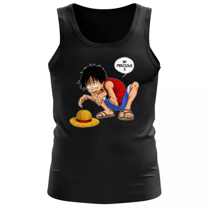 Men Tank Tops Parody of One Piece Luffy and Gollum - My Precious
