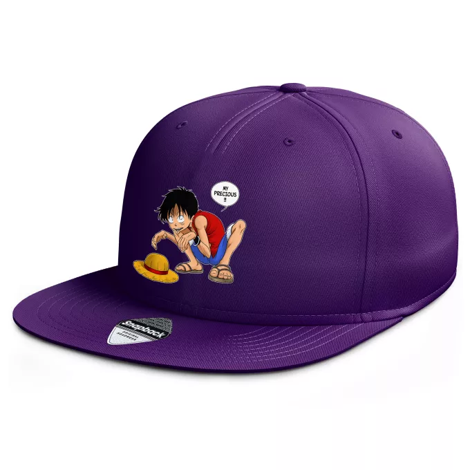 Flat Peak Cap Parody of One Piece Luffy and Gollum - My Precious