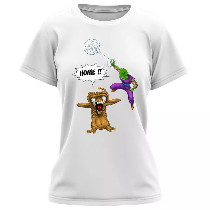 Women T-shirts Parody of Dragon Ball Z - DBZ Piccoloand ET the Extra-Terrestrial