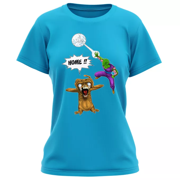 Women T-shirts Parody of Dragon Ball Z - DBZ Piccoloand ET the Extra-Terrestrial