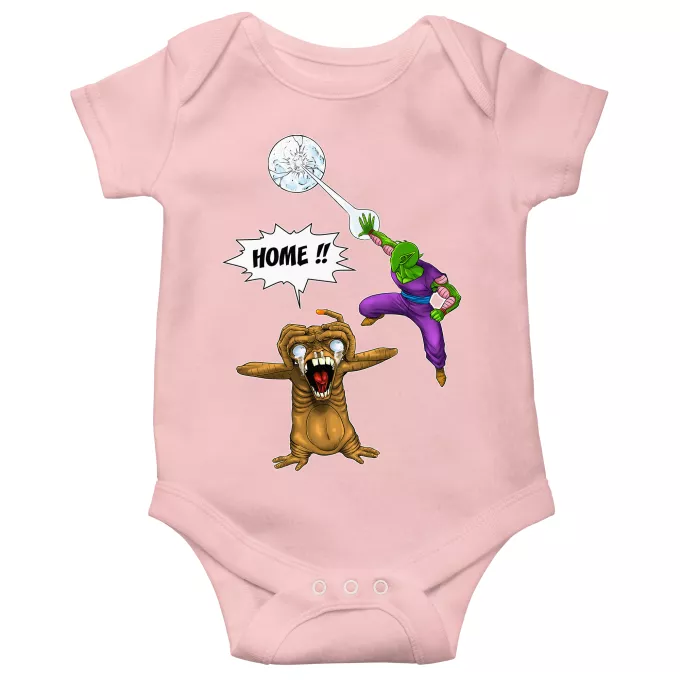 Short-sleeved baby bodysuit (Girls) Parody of Dragon Ball Z - DBZ Piccoloand ET the Extra-Terrestrial